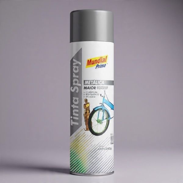 TINTA SPRAY MUNDIAL 400ML AL MET.