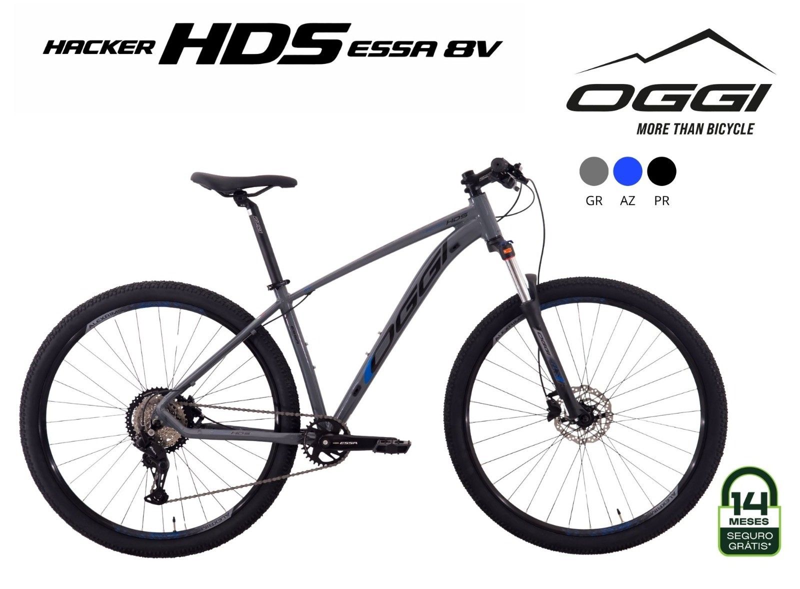 BICICLETA OGGI 29 HACHER HDS ESSA 8V  