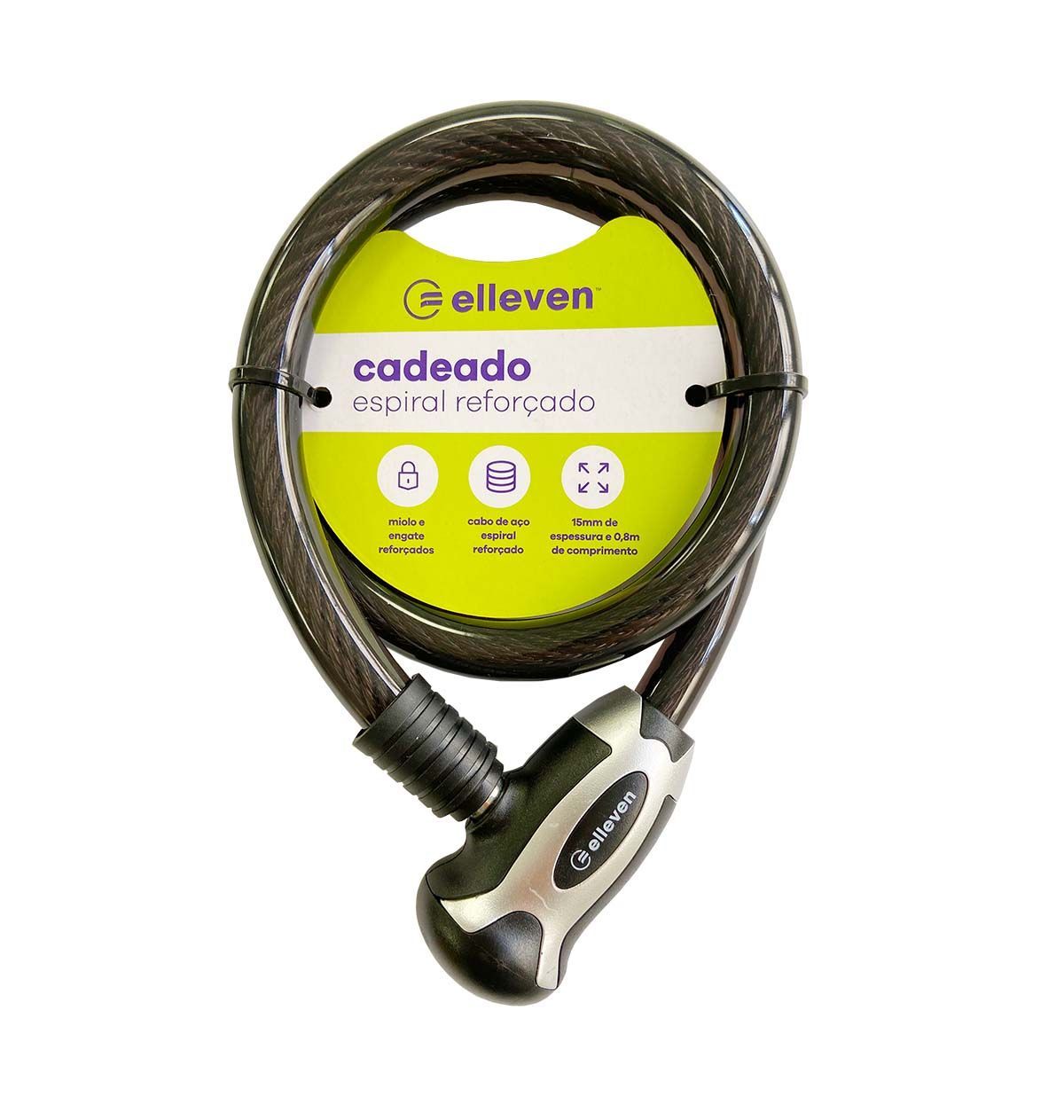 CADEADO ELLEVEN ESP. FUME GR 80CMX15MM