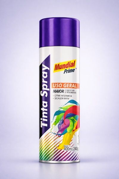 TINTA SPRAY MUNDIAL 400ML VIOLETA MET. 